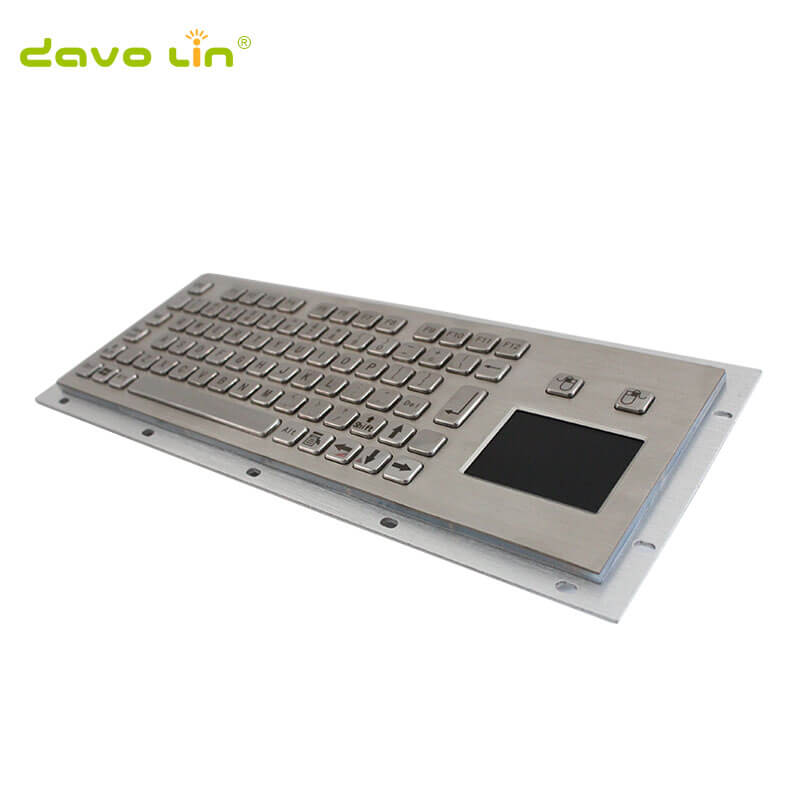 D-8669 Durable S304 industrial Metal USB Keyboard With Ruggedized Touchpad