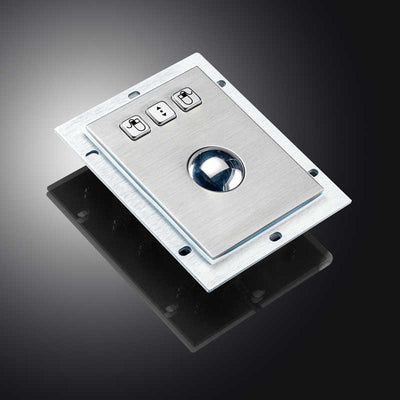 D-8302 Embedded Mechanical Trackball Mouse USB PS2 Panel Mount 38mm Metal Rollerball Industrial Pointing Device