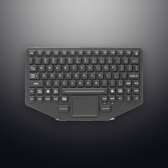 D-6209 89 Keys IP66 Dynamic Sealed and Ruggedized Silicone Rubber Keyboard with Tough Touchpad