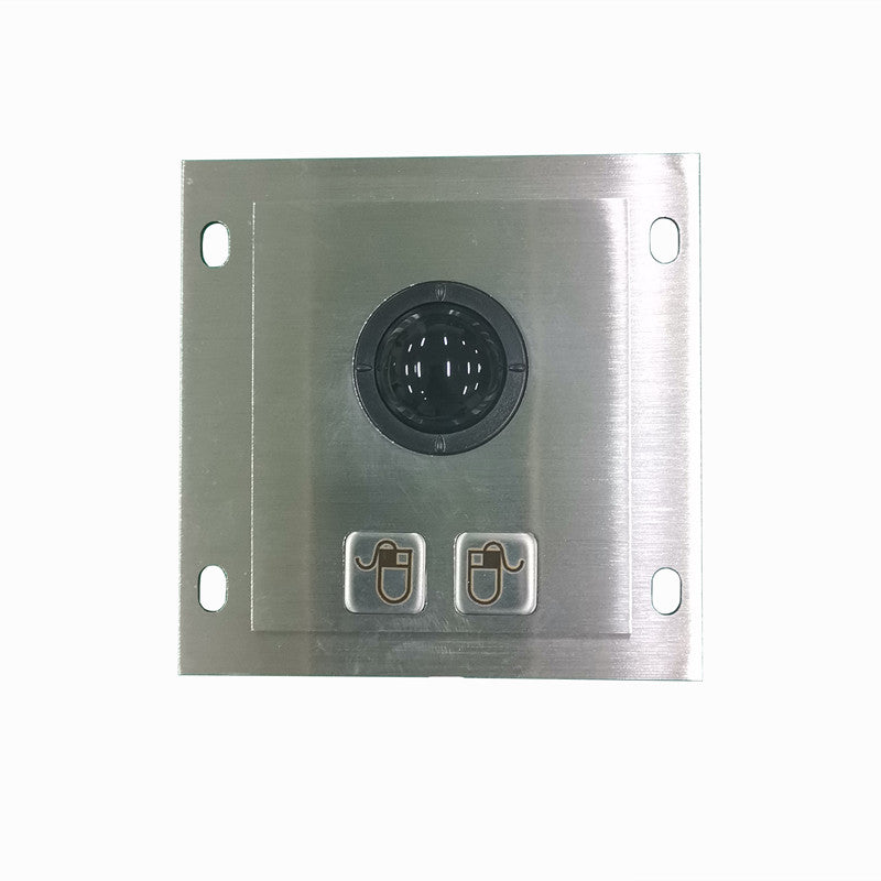 D-8328 Stainless Steel Panel Mount Resin 25mm Trackball Mouse