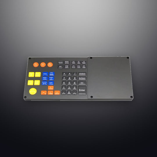 D-8922 Customized Industrial Silicone Metal Keyboard, Black Desktop Industrial Control Keyboard, Equipment Console Keyboard