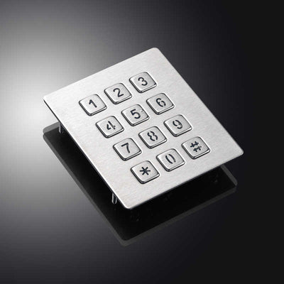 D-8208J-backlight 12 Keys 3x4 Matrix USB Kiosk illuminated Keypads Metal Stainless Steel Backlit Numeric Keypad For Access Control