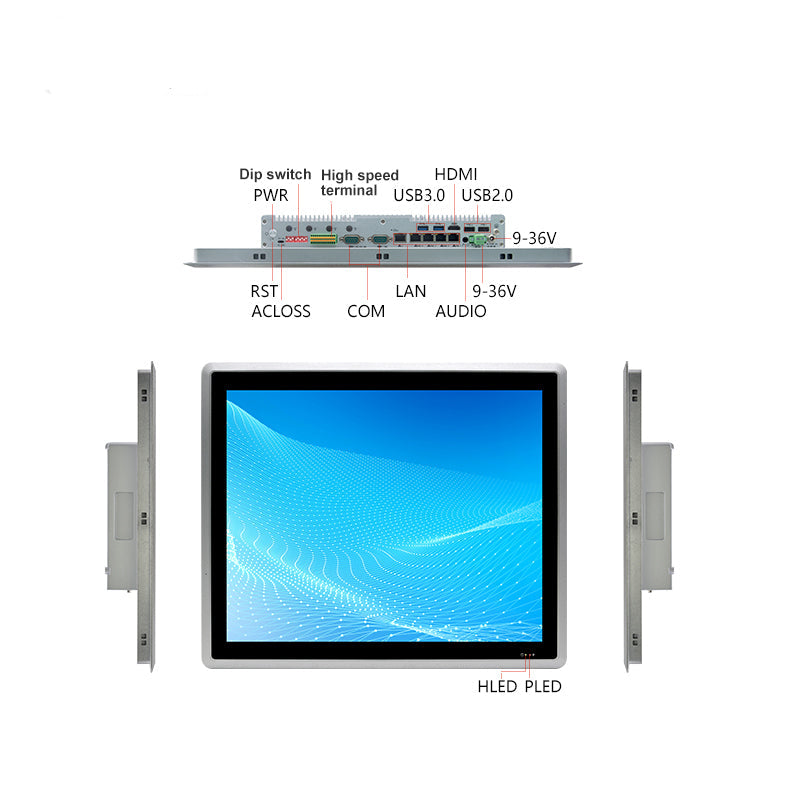 19″ Intel Core i5-8260U – 5-LAN PoE Ready Industrial Panel PC System