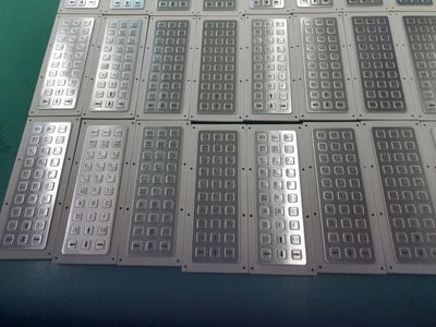 D-89119 30 keys Rear Panel Mount IP65 Waterproof Stainless Steel Industrial Metal keypad