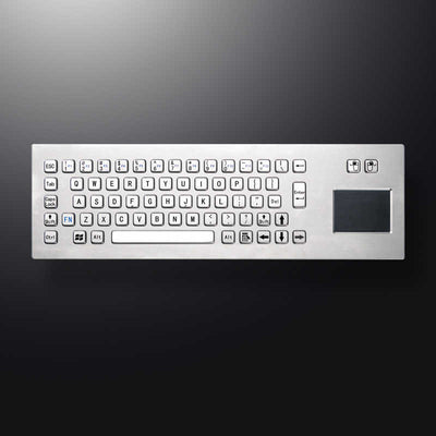 D-8608 IP65 Metal Industrial Stainless Steel USB Kiosk Keyboard With Touchpad For Ticket Vending Machine