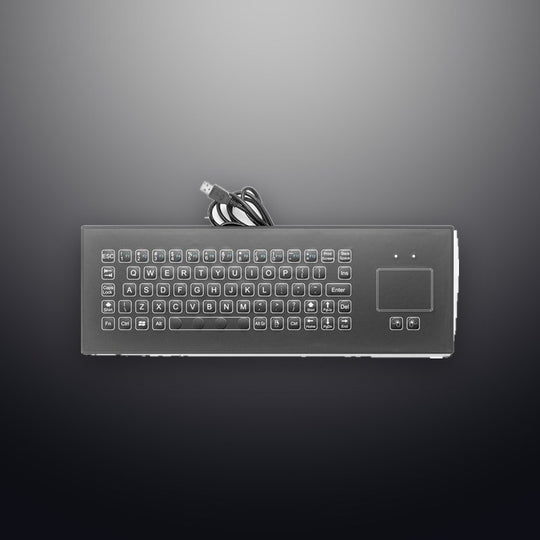 D-8688-QRS IP66 Waterproof Industrial Metal Medical Grade Ultra-thin Membrane Keyboard With Touchpad
