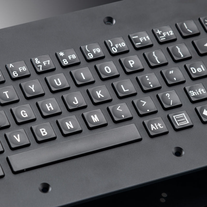 D-8675-5 Industrial Keyboard With Ergonomic Trackball