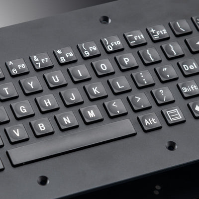 D-8675-5 Industrial Keyboard With Ergonomic Trackball