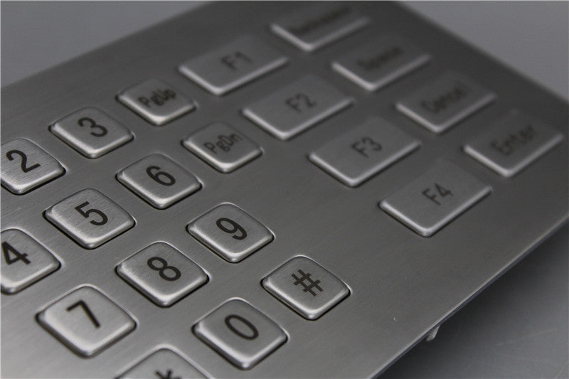 D-8932 22 Keys Metal Industrial Numeric Keypads Stainless Steel Kiosk Keypad For Vending Machine