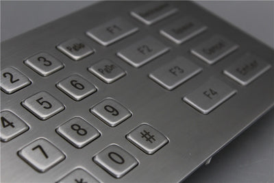 D-8932 22 Keys Metal Industrial Numeric Keypads Stainless Steel Kiosk Keypad For Vending Machine