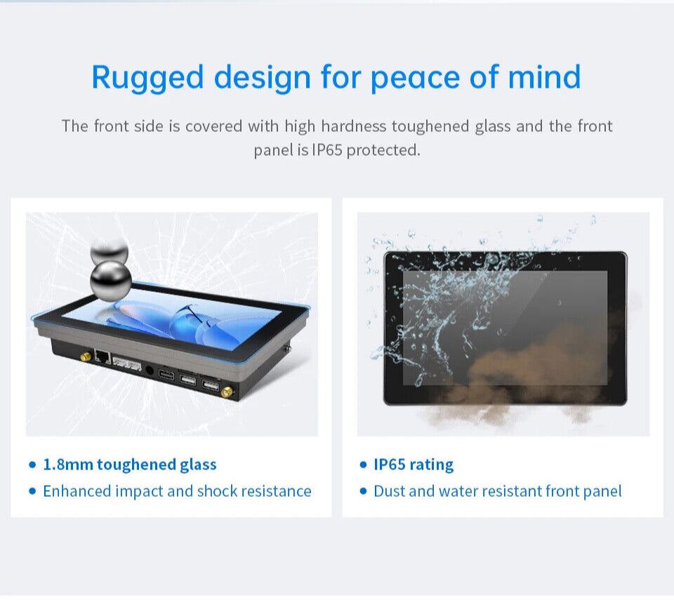 7" inch RK3568 2x INT SPK All in One HMI Android Panel PC, IPS, ABS Frame
