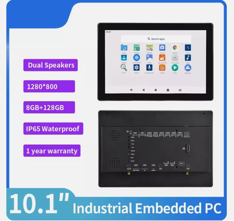 10.1" inch RK3288 2x INT SPK All in One HMI Android Panel PC, IPS, ABS Frame