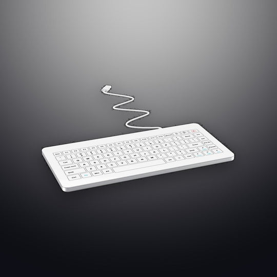 Small Size Wired Medical Glass Keyboard With Trackpad