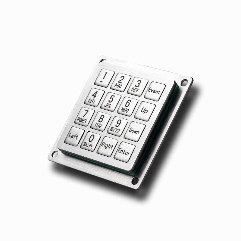 D-8291 IP54 Waterproof Access control ATM Terminal Vending Machine 4X4 Stainless Steel Industrial Numeric Metal Keypad