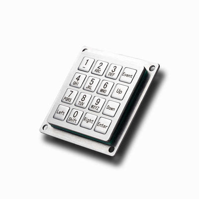 D-8291 IP54 Waterproof Access control ATM Terminal Vending Machine 4X4 Stainless Steel Industrial Numeric Metal Keypad