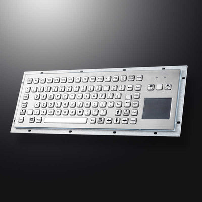 D-8606T Embedded Mounting waterproof usb Industrial Metallic Stainless Steel keyboard metal keyboard with touchpad mouse