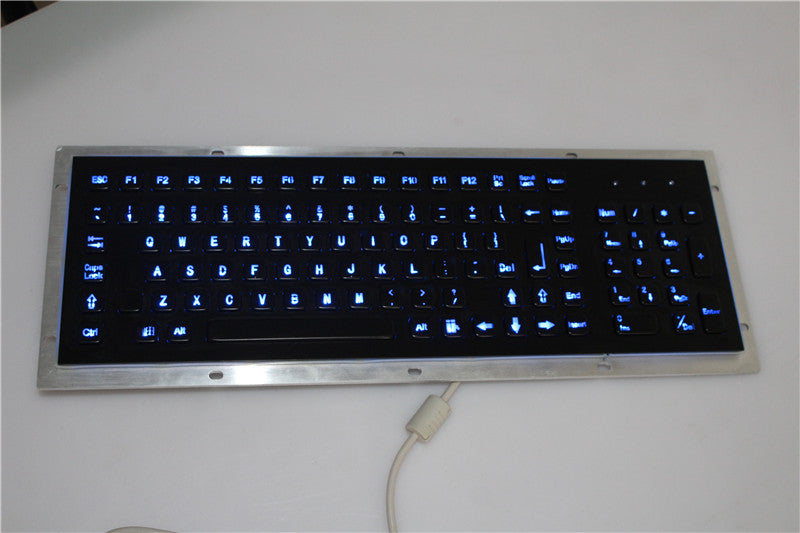 D-8625B Backlight Black Backlight Industrial Metal Keyboard With Numeric Keypad
