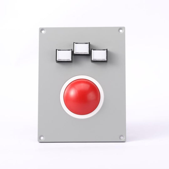 D-5307 Panel Mount Industrial Embedded 60mm Diameter Trackball With P16LMT2-1ab DECA Reset Button Switch T2 Rectangle