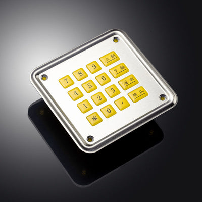 D-87109 16-Key IP67 Mining Explosion-Proof Inverter Dedicated Silicone Keyboard, Filled with Gel, RS485 MODBUS Interface Available