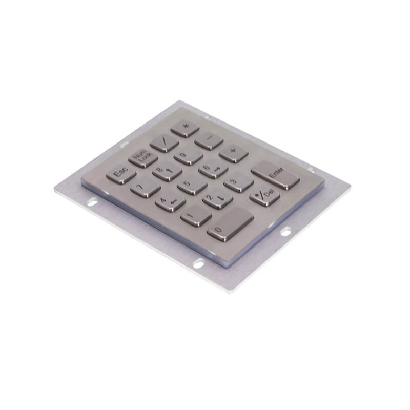 D-8212 18 Keys IP65 Compact Vandal Proof Stainless Steel Industrial Numeric Keypad