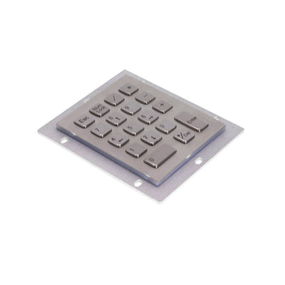 D-8212 18 Keys IP65 Compact Vandal Proof Stainless Steel Industrial Numeric Keypad