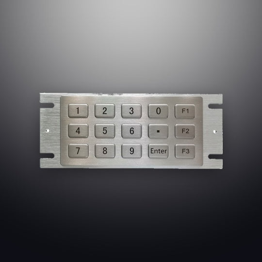 D-8215 Customizable 15 Keys Rugged Stainless Steel Industrial Metal Keyboard Numeric Keypad For Information Kiosk
