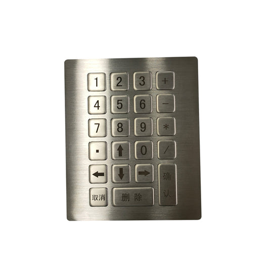 D-89109 22 Keys IP65 Waterproof USB Interface Stainless Steel Metal Industrial Keypad