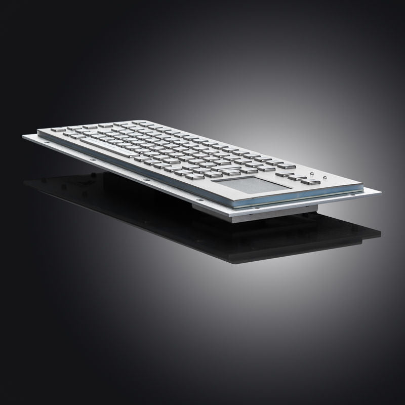 D-8606T Backlight 89 Keys Panel Mount Spainish Layout Industrial Metal Keyboard With Touchpad and Backlight