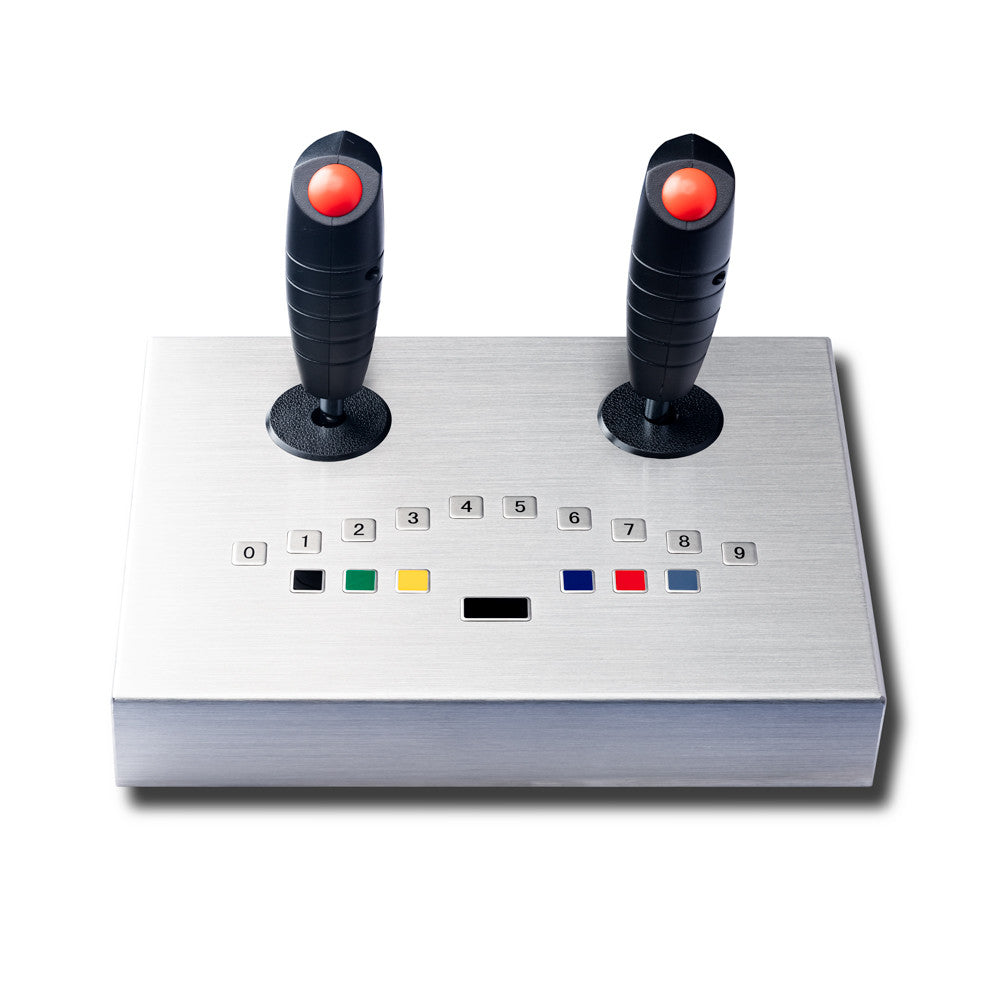 D-8321C 2021 New Product Customize Stainless Steel Desktop Metal Keyboard With Dual Joystick Controller