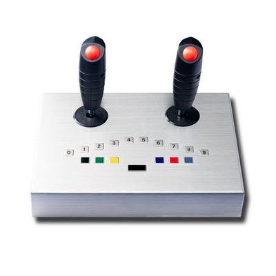 D-8321C 2021 New Product Customize Stainless Steel Desktop Metal Keyboard With Dual Joystick Controller