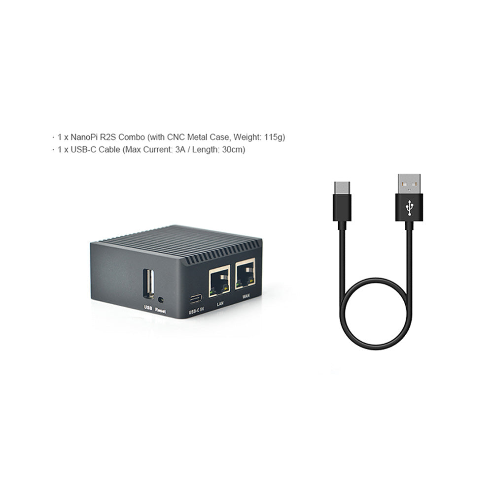NanoPi R2S Mini Router | RK3328 | Dual Gigabit Ethernet | Edge Computing SBC