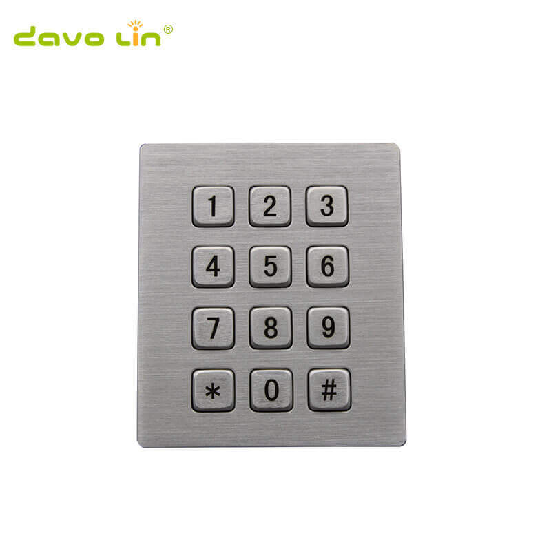 D-8208J 3*4 High Quality Kiosk Rugged Stainless Metal Keypad for Access Control