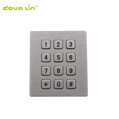 D-8208J 3*4 High Quality Kiosk Rugged Stainless Metal Keypad for Access Control