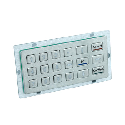 D-8206 BG Custom 18 Keys Waterproof Dustproof Vandalproof Backlit Metal Keypad Use For Self Ordering Machine