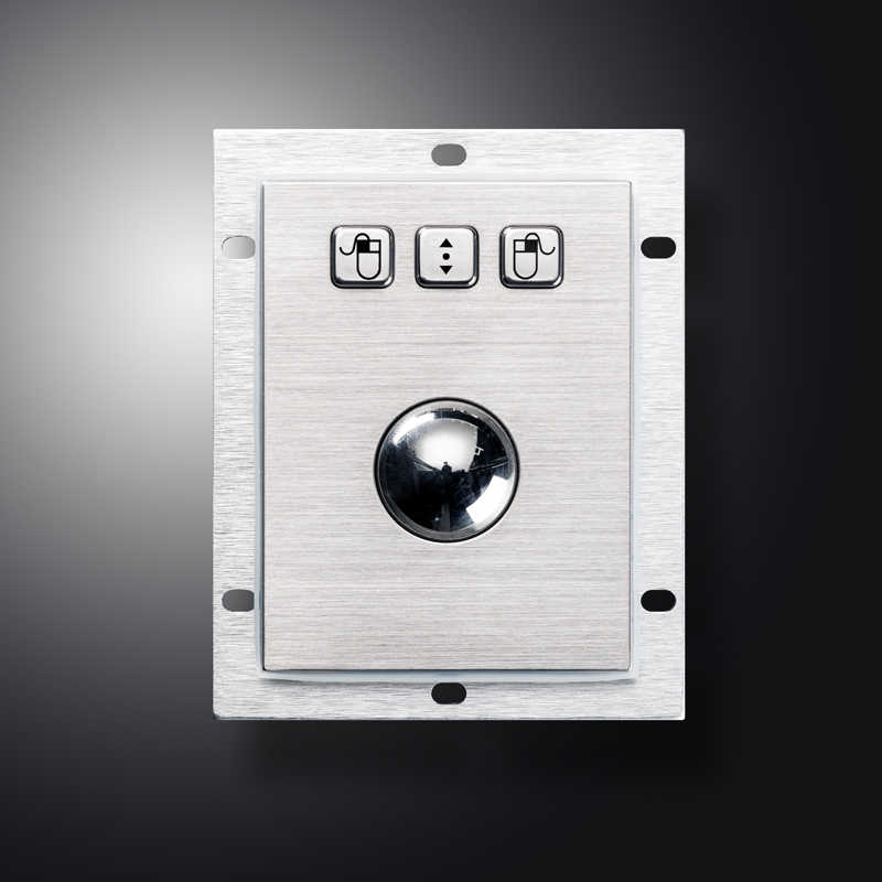D-8302 Embedded Mechanical Trackball Mouse USB PS2 Panel Mount 38mm Metal Rollerball Industrial Pointing Device
