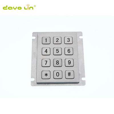 D-8208J-1 Rugged Stainless Steel 12 Keys Access Control Metal Keypad For ATM kiosk