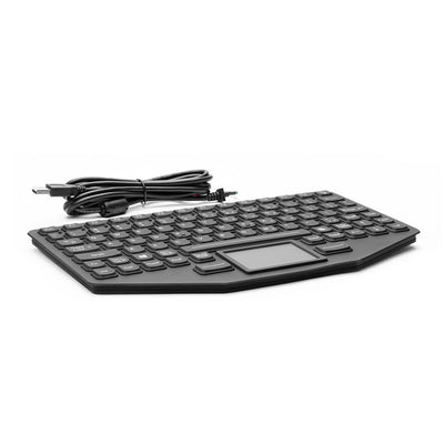 D-6209 89 Keys IP66 Dynamic Sealed and Ruggedized Silicone Rubber Keyboard with Tough Touchpad