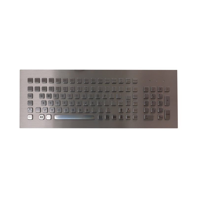 D-8625A 103 Keys Front Panel Mount Industrial Metal Keyboard with Number Keypad