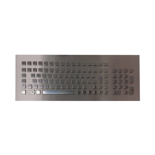 D-8625A 103 Keys Front Panel Mount Industrial Metal Keyboard with Number Keypad