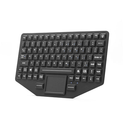 D-6209 89 Keys IP66 Dynamic Sealed and Ruggedized Silicone Rubber Keyboard with Tough Touchpad