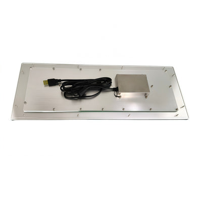 D-1605C IP68 Sealed 109-Key Embedded Membrane Metal Keyboard with Touchpad For Pharmaceutical & Chemical Industries