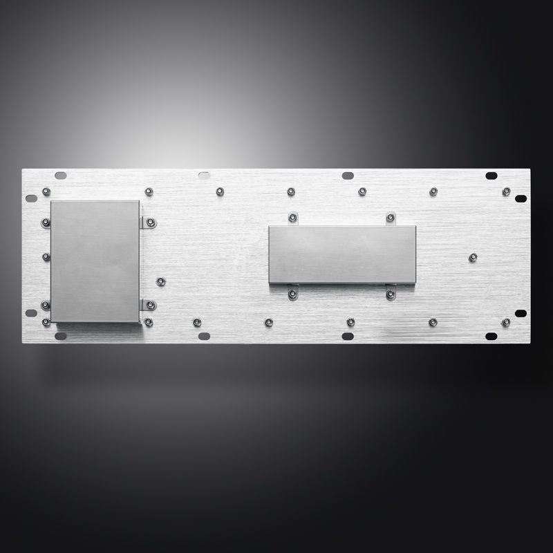 D-8635G-M USB Interface Rear Panel Mount Industrial Metal Braille Stainless Steel Keyboard With Trackball For Self-service Kiosk