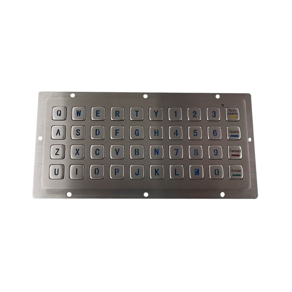 D-8933 DAVO 40 keys Rear Panel Mount Numeric Keyboard Stainless Steel Industrial Metal keypad With Backlight