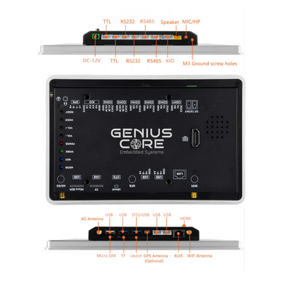 7" RK3576S All in One HMI Android Panel PC, IPS, AL Frame