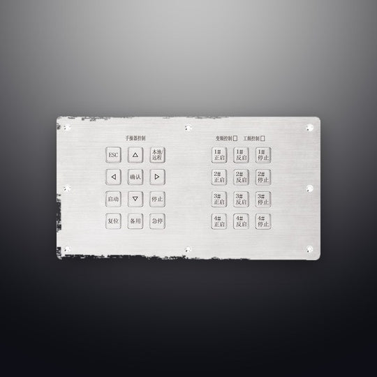 D-89170 24 Keys Panel Mount Industrial Metal Keypad, supports customized layout