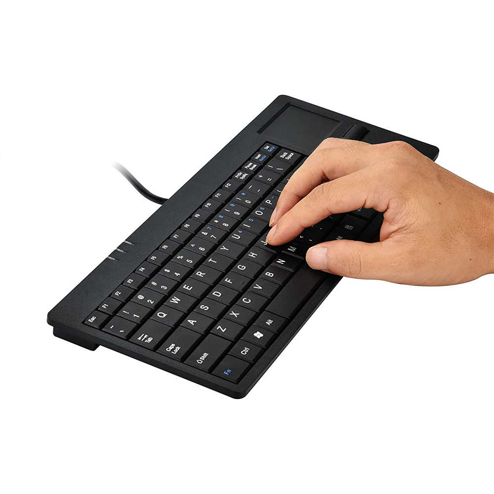 D-87H New Style Desktop Wired Silm keyboard With Integrated Touchpad And One USB-HUB For PC computer