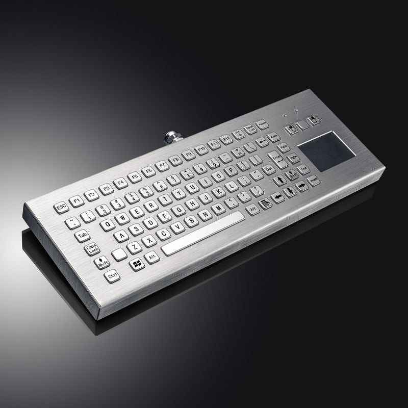 D-8611 DESK Heavy Duty Industrial Stainless Steel Integrated Touchpad Desktop Metal Keyboard For Coal Mine And Petrochemical Equipment