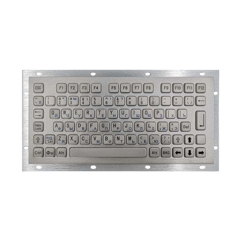 D-8669A 79 Keys Surface Sandblasting Process Rugged Waterproof Stainless Steel Compact Metal Industrial Keyboard