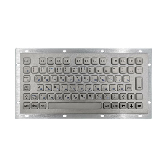 D-8669A 79 Keys Surface Sandblasting Process Rugged Waterproof Stainless Steel Compact Metal Industrial Keyboard