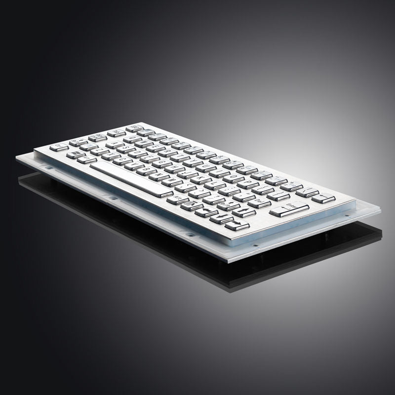 D-8673 IP67 Waterproof Rugged 65 Keys Panel Mount Stainless Steel Industrial Metal Keyboard